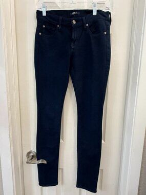 7 For All Mankind Women’s Navy Skinny Stretch Jeans Size 26